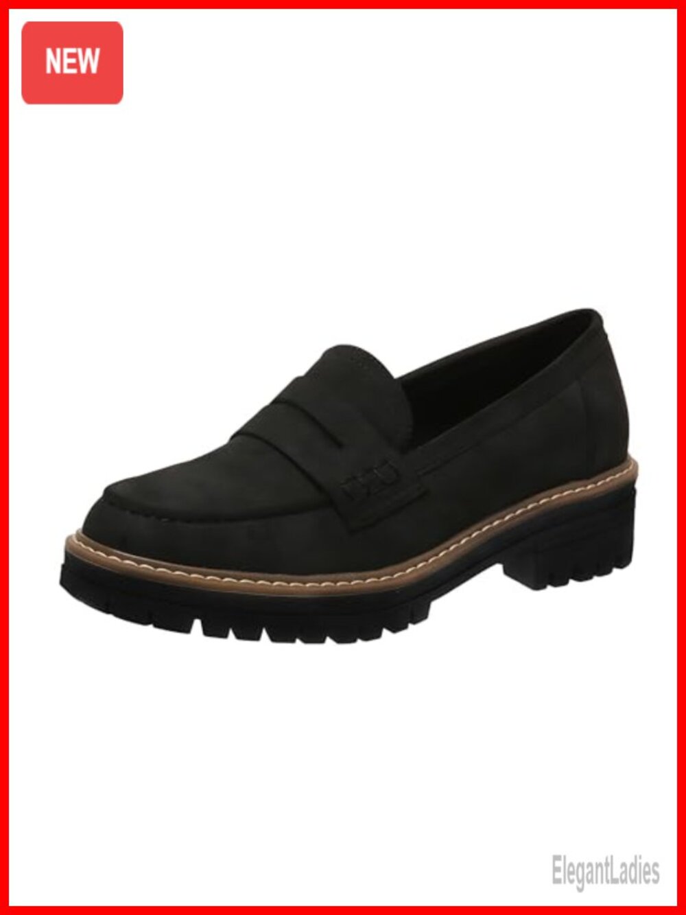 Women's Suede Penny Loafers Platform Chunky Slip-on Shoes